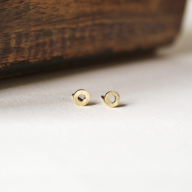 Pendientes mini Aro en Plata con baño de Oro