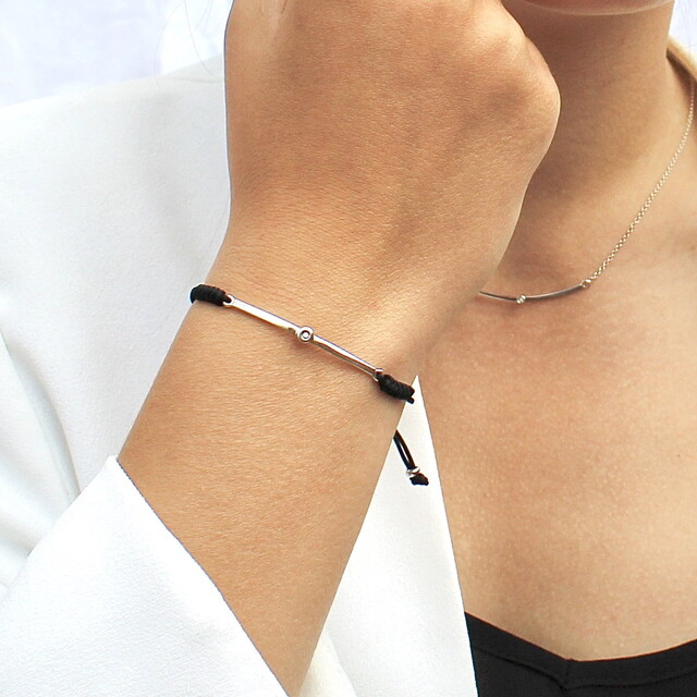 Pulsera Àneu Diamante y Plata