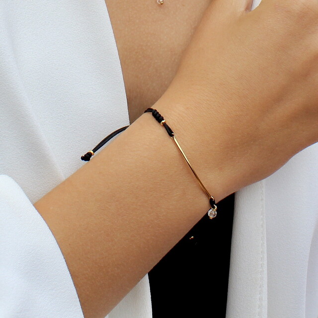 Pulsera AIDA en plata con baño de oro