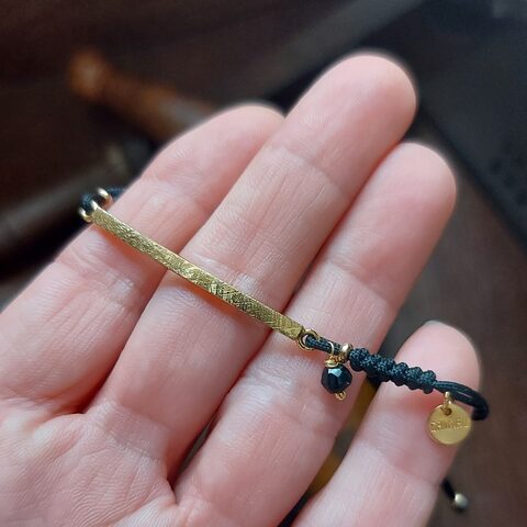 Pulsera Mia grande Plata con baño de oro y Espinela